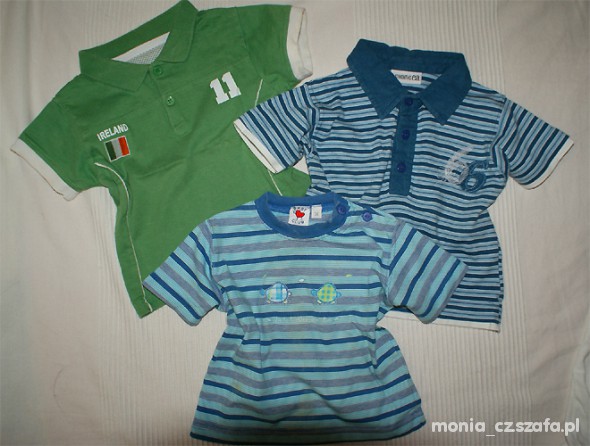 3 szt bluzki t shirt polo C and A St Bernard r 74