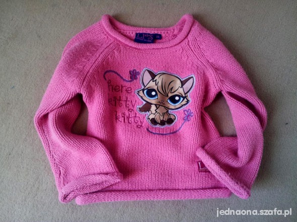 cieply sweterek littles pet shops 2 3 l wyprzedaz