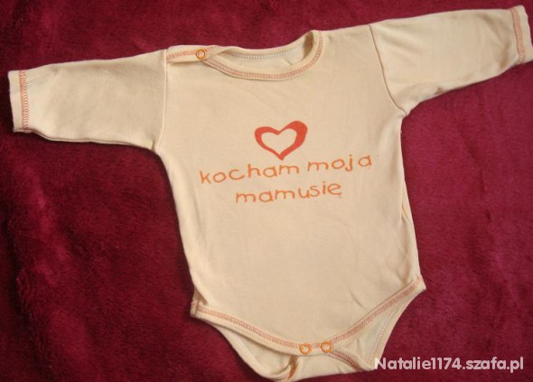 Body KOCHAM MOJĄ MAMUSIĘ zapinane w kroku 56 cm