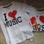 Tshirt I LOVE MUSIC REBELjnr