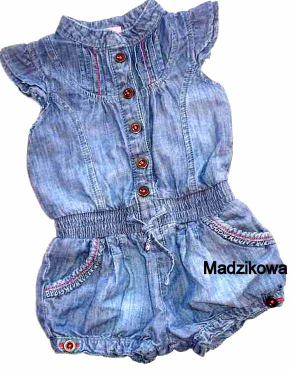 UNIKATOWY JEANSOWY KOMBINEZON 98