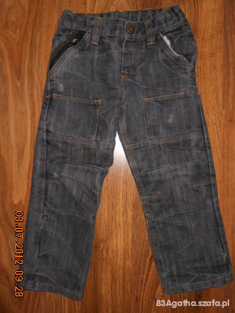 SPODNIE jeans czarne 3 i 4 l