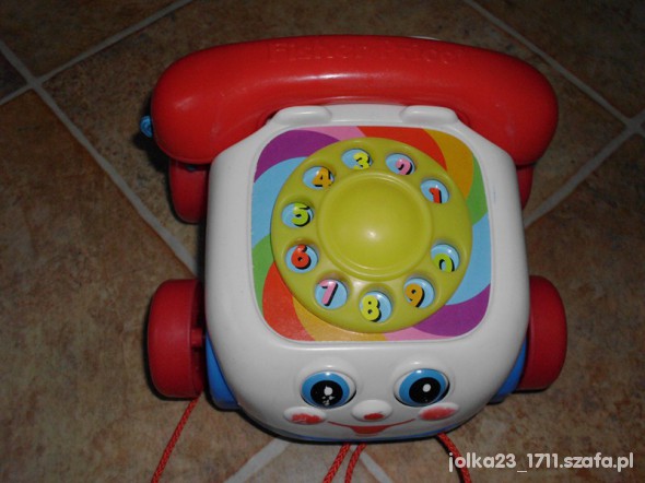 telefon fisher price do ciągniecia za sznureczek