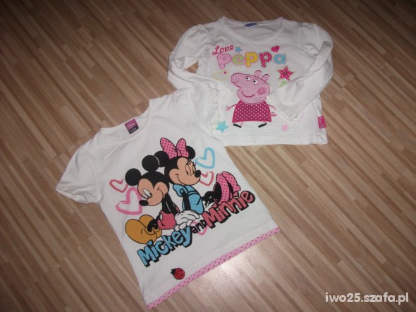 DISNEY MICKEY MINNIE I PEPPA 2 BLUZECZKI