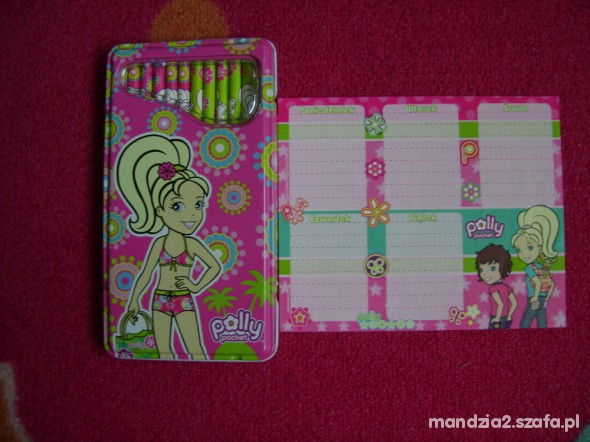 Kredki Polly Pocket w metalowy etui i GRATIS