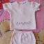 Baby C różowa bluzka z majteczkami r6 9mcy