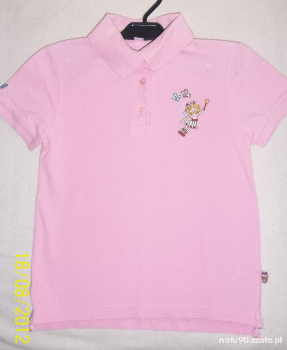 Różowa bluzeczka Polo z Wróżką 128 140cm
