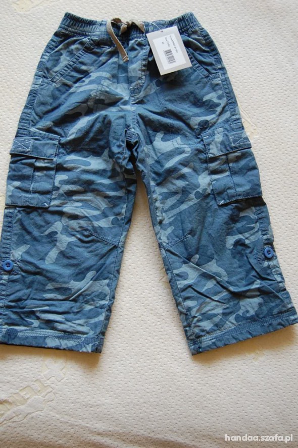 86 92 nowe spodnie moro niebieskie
