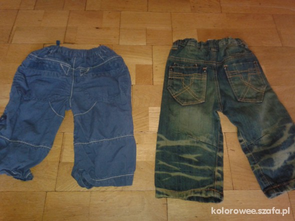 spodnie jeansowe i z materiału