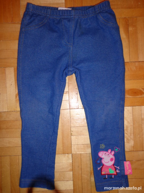 GETRY LEGGINSY JAK JEANS Z PEPPĄ 92 98 CM