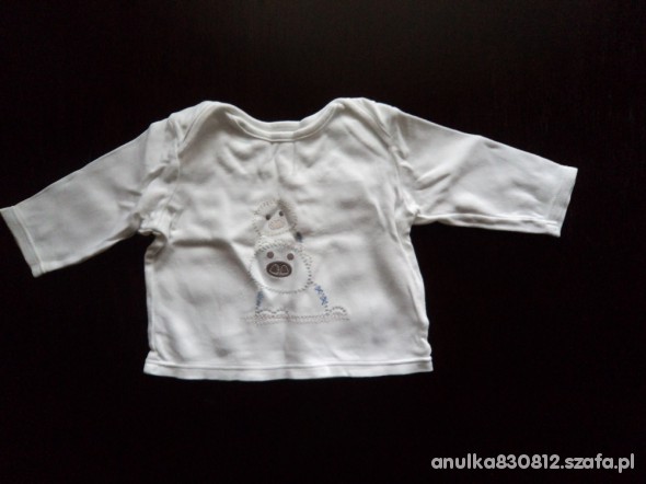 biała bluzeczka kaftanik niemowlęcy