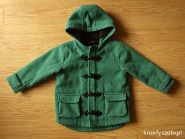 Zielony ciepły płaszczyk NEXT 98