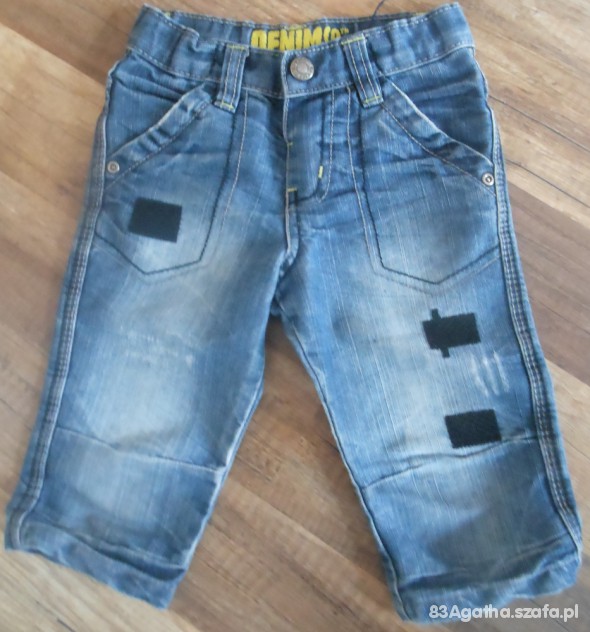 Denim co SPODENKI jeansowe przecierane 104 cm