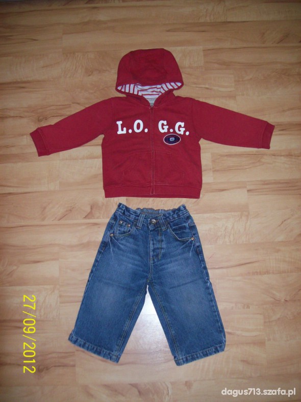 komplet spodenki z bluzą rozm ok 80