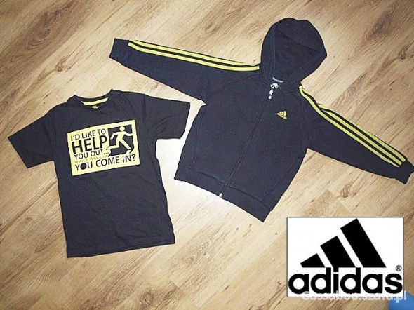 Bluza Adidas 116 GRATIS FAJNY TSHIRT