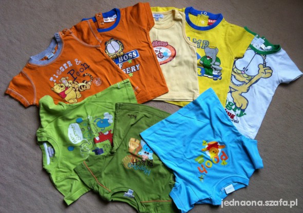 8 tshirtow dla chlopca 12 18 miesiecy