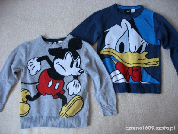 HM 98 104 Kaczor Donald Disney Sweter