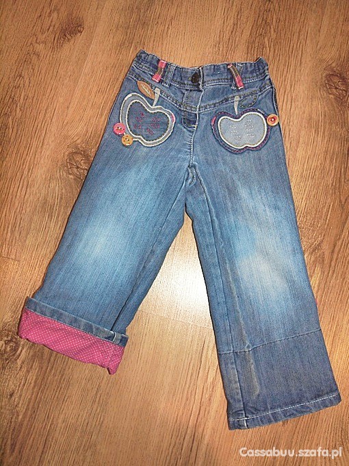 Spodnie 104 NEXT z JABŁUSZKAMI POSZUKIWANE tanio