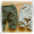 2 PARY CIEPŁYCH SPODNI DRESOWYCH 62 68