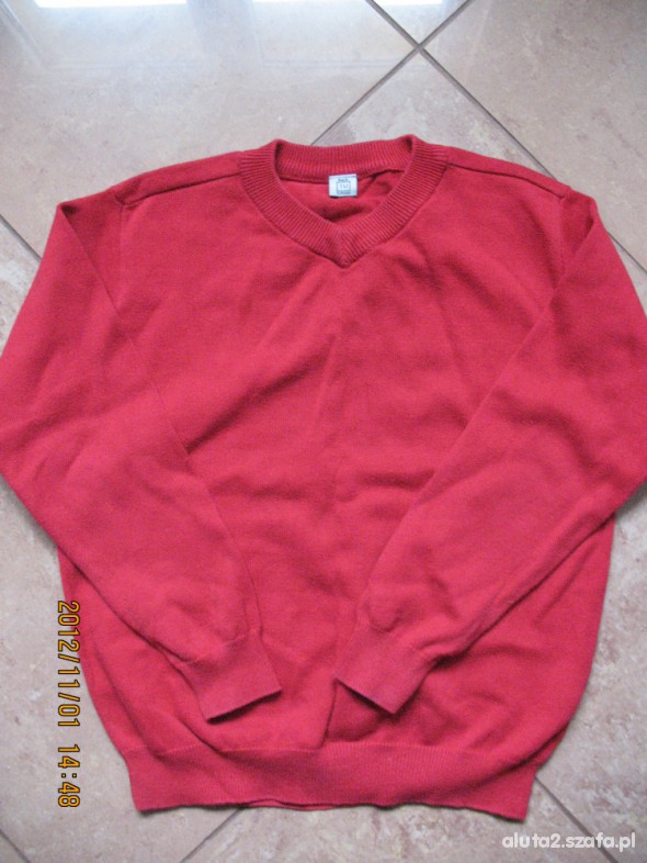 sweterek elegancki czerwony TU 6 lat
