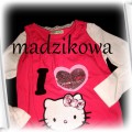 HELLO KITTY CEKINOWY KOTEK TUNIKA 92 104