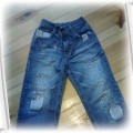 NEXT czadowe spodnie jeansy 110 oryg przetarcia