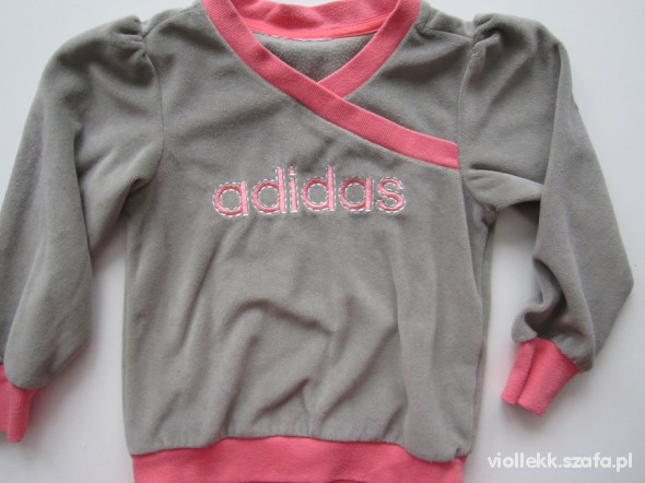 Adidas welurowa bluza