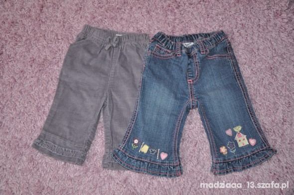 Sztruksowe jeansowe spodnie 68