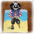 recznik pirat na 1 do 3 lat z kapturem