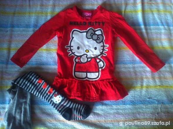 HELLO KITTY TUNICZKA PLUS RAJTKI ŚLICZNE 92