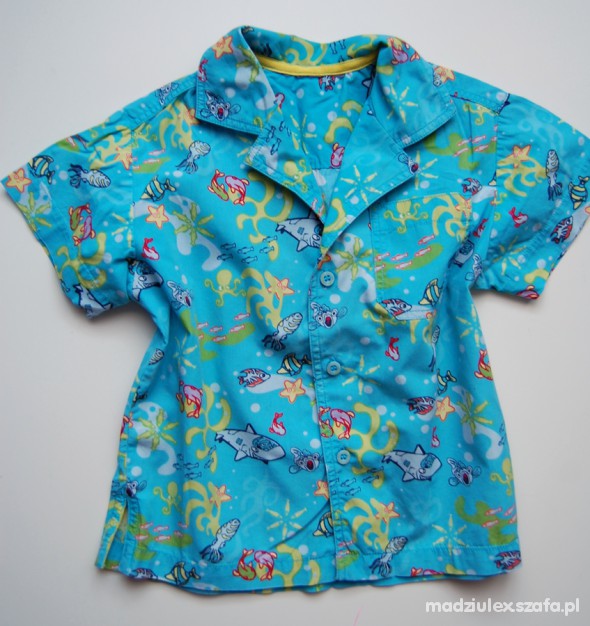 Hawajka hm koszula 92 dla wyluzowanego chłopca