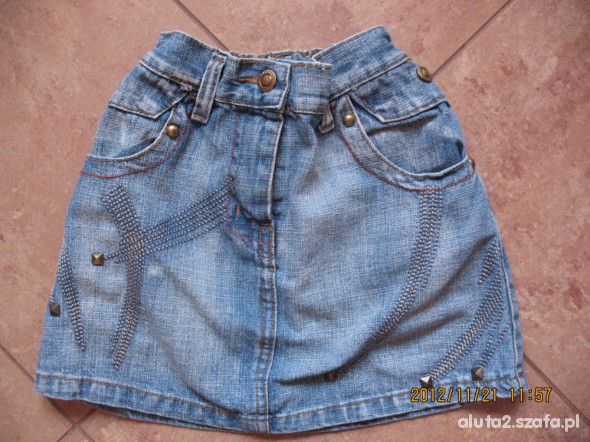 spódnica jeans stan bdb mini niebieska