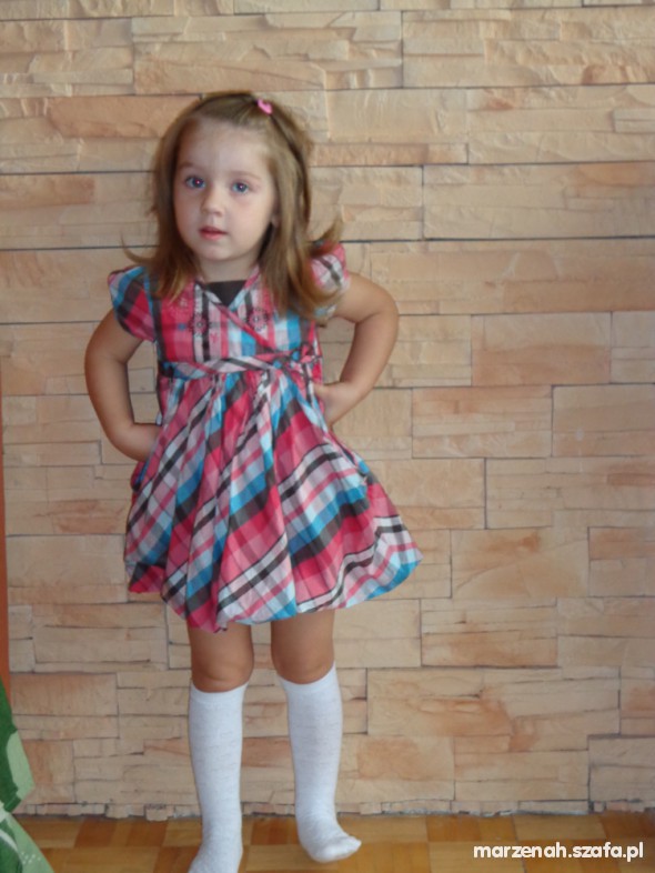 WYPRZEDAŻ Unikatowa sukienka 86 92 cm