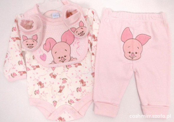 markowy komplecik disney prosiaczek 0 do 3msc
