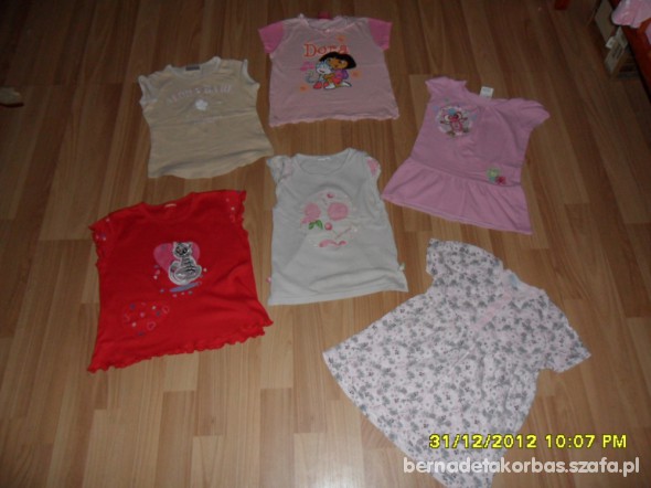 6 KOLOROWYCH BLUZECZEK 104