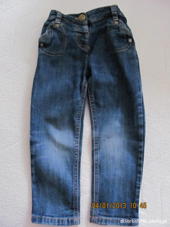 next jeansy rurki z serduszkami r 92 do 98