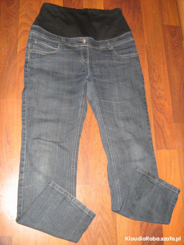 Spodnie jeansny ciążowe L XL jak nowe