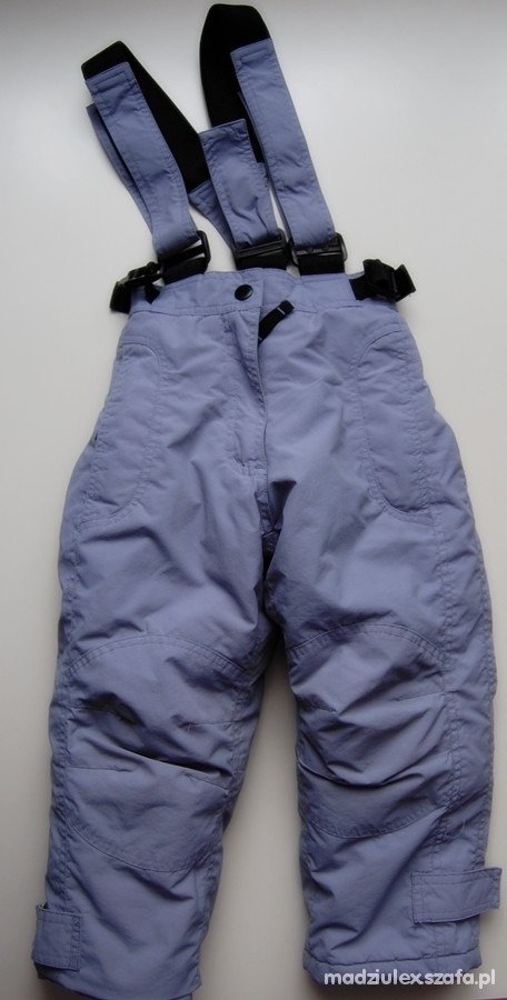 Spodnie na sanki śnieg 92 98 CIEPŁE na szelkach