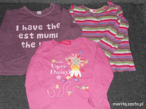 3 bluzki dlugi rękaw 92