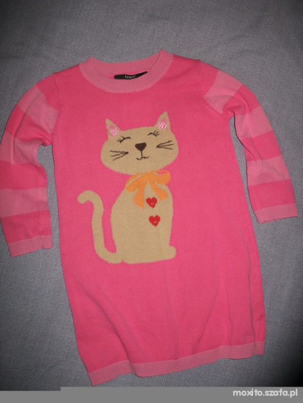 dzianinkowa z kotkiem na 2 lata