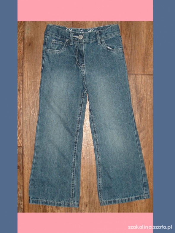 PIĘKNE SPODNIE DENIM DLA DZIEWCZYNKI 110 CM BDB