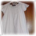 biała bluzka z krótkim rękawem 152 cm