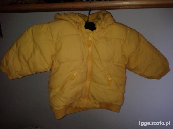 zółta zimowa kurtka H&M