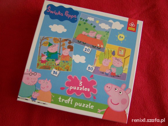 PEPPA puzzle 3 układanki TREFL