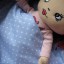 Śpiworek dla lalki z angielskiej bawełny w groszki
