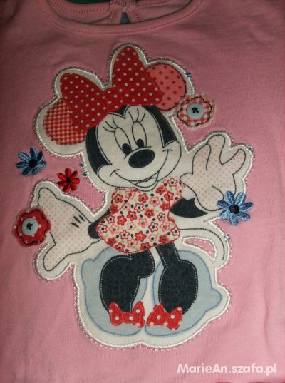 Bluzeczka Disney myszka minnie 3 6 mcy falbanki