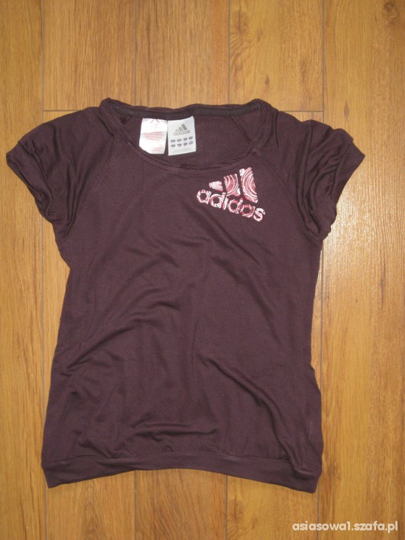 Super śliwkowy T shirt ADIDAS 152