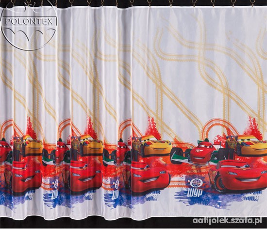 Firanka zasłonki Cars Auta Złomek Zygzak