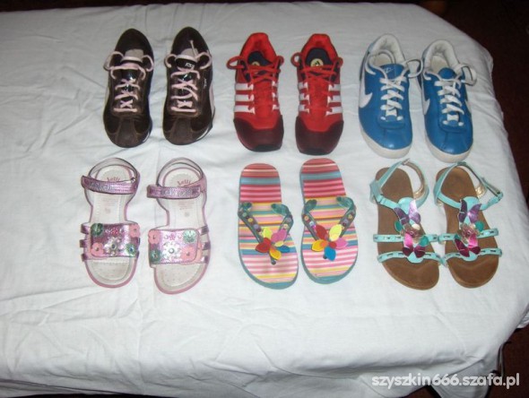 Pakiet butów buty sportowe sandały japonki