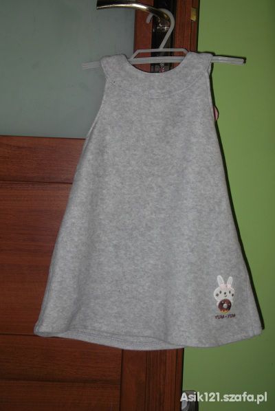 Szara sukienka z króliczkiem
